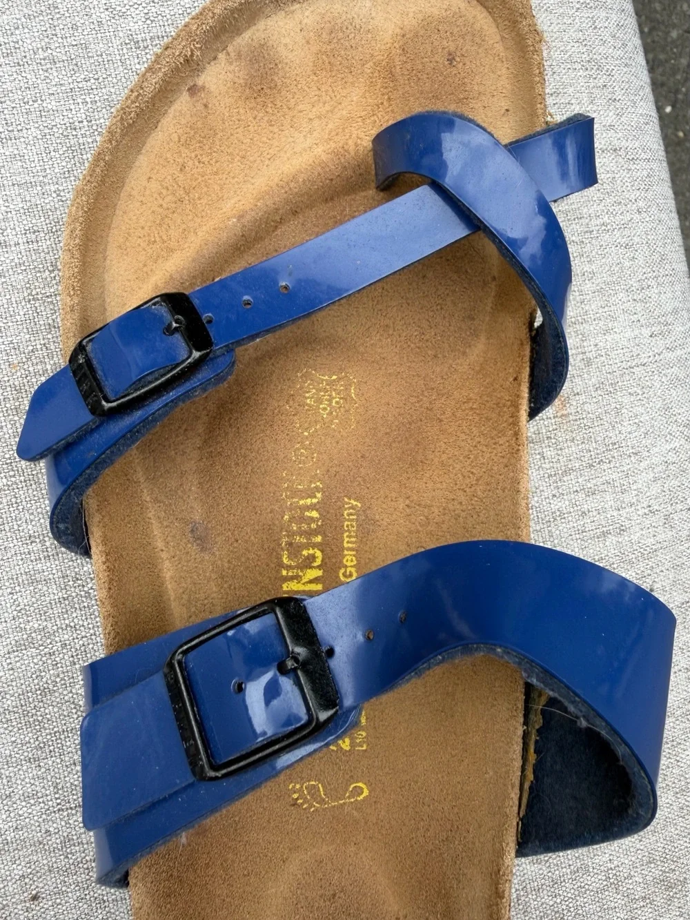 Birkenstock glossy blue